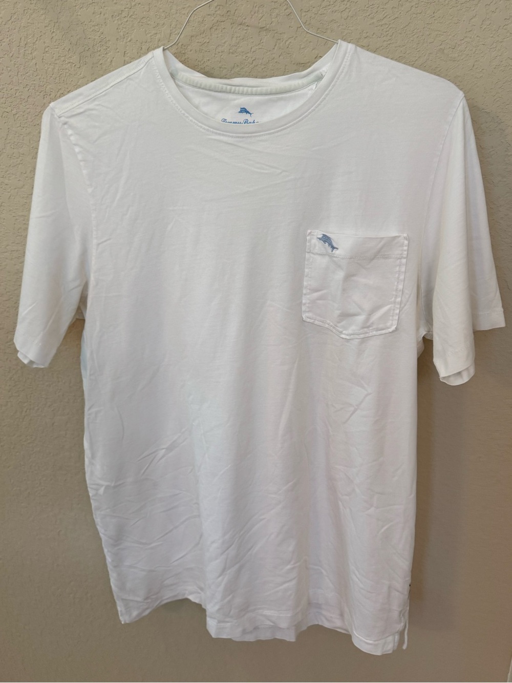 Tommy Bahama Classic Pocket Short Sleeve Tee - White - Size LT